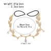 F-1052 Ethnic Bohemian Traditional Alloy Leaf Water Diamond Women's Tassel Headwear Retro Women's Hair Jewelry Gift