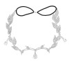 F-1052 Ethnic Bohemian Traditional Alloy Leaf Water Diamond Women's Tassel Headwear Retro Women's Hair Jewelry Gift