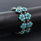 B-1245 Bohemian Nation Vintage Bracelet Flower turquoise Women's Alloy Jewelry Traditional Bracelet Gift