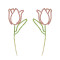E-6559 Alloy Rose Flower Dangle Rhinestone Earring for Women Girls Engagement Party Jewelry Valentine's Gift