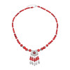 N-8015-BL/CO/RE Bohemian Vintage Necklace Exquisite Pattern Beaded Forehead Pendant Ethnic Choker For Women Girls Birthday Gift
