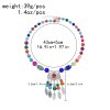 N-8014 Bead Women Hair Jewelry Ethnic Alloy Leaves Tassel Vintage Carved Pendant Headband