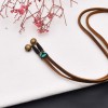 N-8016 Tibetan Ethnic Leather Turquoise Pendant Necklace Bohemian Traditional Clothing Choker Jewelry