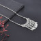 N-6399 bohemian vintage style silver plated moon shape pendant with tassel necklace for women jewelry