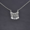 N-6399 bohemian vintage style silver plated moon shape pendant with tassel necklace for women jewelry