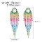 E-6563 Alloy Fashion Rhinestone Colorful Tassel Earrings Women's Party Jewelry Birthday Gift