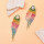 E-6563 Alloy Fashion Rhinestone Colorful Tassel Earrings Women's Party Jewelry Birthday Gift