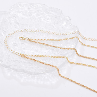 N-8024 Gold Plated Double Chain Body Chain Thin Body Jewelry