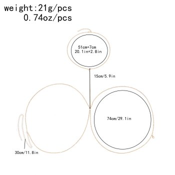 N-8023 Simple Women Body Jewelry Statment Punk Sexy Charms Bust Chains