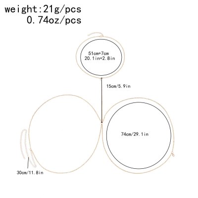 N-8023 Simple Women Body Jewelry Statment Punk Sexy Charms Bust Chains