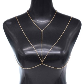 N-8023 Simple Women Body Jewelry Statment Punk Sexy Charms Bust Chains