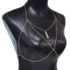 N-8020 Gold Metal Chest Chain Body Chain Sexy Beach Party Body Jewelry