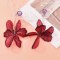 E-6565 Fashion Big Red Acrylic Flower Dangle Earrings Petals Earrings for Women