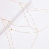 N-8025 Gold Multi-layer Metal Small Round Piece Tassel Chest Chain Body Chain Sexy Beach Dance Party Body Jewelry