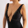 N-8025 Gold Multi-layer Metal Small Round Piece Tassel Chest Chain Body Chain Sexy Beach Dance Party Body Jewelry