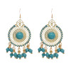 E-6566 Vintage Indian Jhumka Earrings Ethnic Bead Tassel Dangle for Women Girl Vacation Party Festival Jewelry Gift
