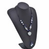 N-8027 Bohemian Vintage Necklace Heart Type Ceramic Beaded Forehead Pendant Ethnic Choker For Women Girls Birthday Gift