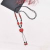 N-8027 Bohemian Vintage Necklace Heart Type Ceramic Beaded Forehead Pendant Ethnic Choker For Women Girls Birthday Gift