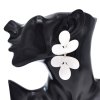 E-6567 Big Acrylic Flower Drop Earrings For Women Exaggerated Elegant Earrings