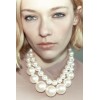 N-7876 2 Pieces Pearl Women Necklace Set Baroque Wedding Party Statement Necklace