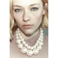 N-7876 2 Pieces Pearl Women Necklace Set Baroque Wedding Party Statement Necklace
