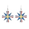 E-6571  Colorful Pentagram Pendant Earrings for Women