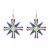 E-6571  Colorful Pentagram Pendant Earrings for Women