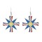 E-6571  Colorful Pentagram Pendant Earrings for Women