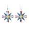 E-6571  Colorful Pentagram Pendant Earrings for Women