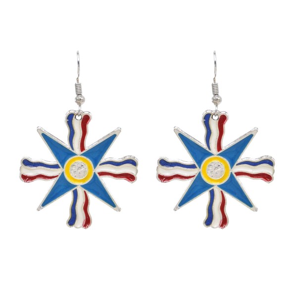 E-6571  Colorful Pentagram Pendant Earrings for Women