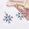 E-6571  Colorful Pentagram Pendant Earrings for Women