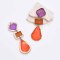 E-6570 Irregular Acrylic Gem Earrings Orange Dangle Earrings Summer Tourism Earrings Jewelry