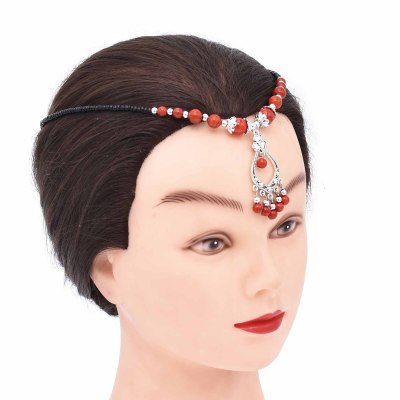F-1058 Ethnic Rope Chain Bead Pendant Hair Jewelry For Women Ethnic Statement Gypsy Tassels Headband Hairwear