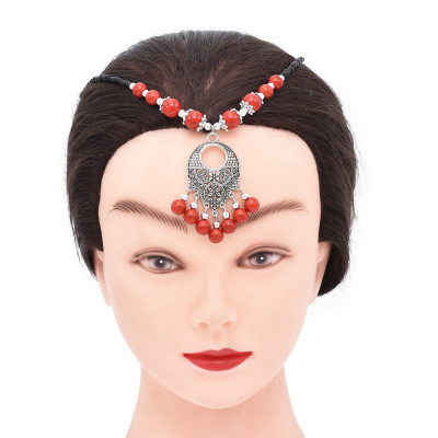 F-1059 Bohemian Vintage Beads Forehead Pendant Necklace For Women Girls Ethnic Gift