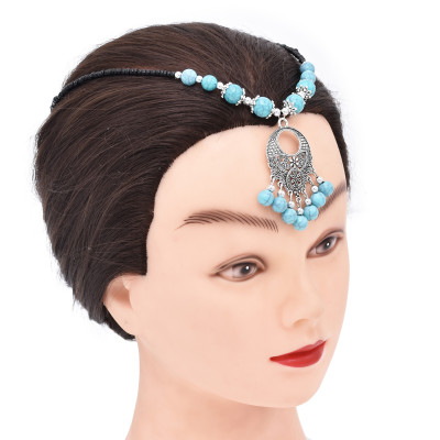 F-1059 Bohemian Vintage Beads Forehead Pendant Necklace For Women Girls Ethnic Gift