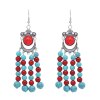 E-6569 Bead Tassel Women Drop Earrings Charms Tibetan Ethnic Statement Earrings