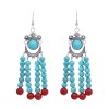 E-6569 Bead Tassel Women Drop Earrings Charms Tibetan Ethnic Statement Earrings