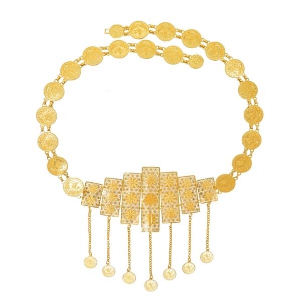 N-8036 Bohemian Coin Tassel Metal Waist Chain Bohemian Summer Party Body Chain for Women Girls Accessories