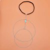 N-8038 Drop Turquoise Gem Thigh Chain Leg Chain Silver Metal Chain Plus Size Leg Choker Body Chain