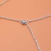 N-8038 Drop Turquoise Gem Thigh Chain Leg Chain Silver Metal Chain Plus Size Leg Choker Body Chain