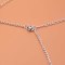 N-8038 Drop Turquoise Gem Thigh Chain Leg Chain Silver Metal Chain Plus Size Leg Choker Body Chain