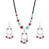E-6572 F-1060 Bead Women Jewelry Sets Bohemian Ethnic Pendant Necklace Earrings Sets