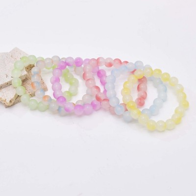B-1251 6 Colors Acrylic Stone Beads Bracelet for Women Bohemian Summer Beach Party Hand Jewelry