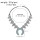 N-8046-CO/GR/RE Bohemian Vintage Leaves Beads Necklace Moon Pendant Choker For Women Girls Ethnic Gift Vacation Decoration