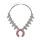 N-8046-CO/GR/RE Bohemian Vintage Leaves Beads Necklace Moon Pendant Choker For Women Girls Ethnic Gift Vacation Decoration