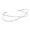 N-8047 Simple Silver Metal Cross Open Collar Necklace for Women