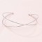 N-8047 Simple Silver Metal Cross Open Collar Necklace for Women