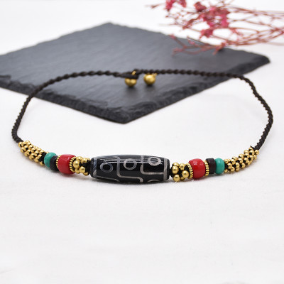 N-8045 Vintage Bohemian Necklace Exquisite Pattern Beads Forehead Pendant Necklace For Women Girls Gift