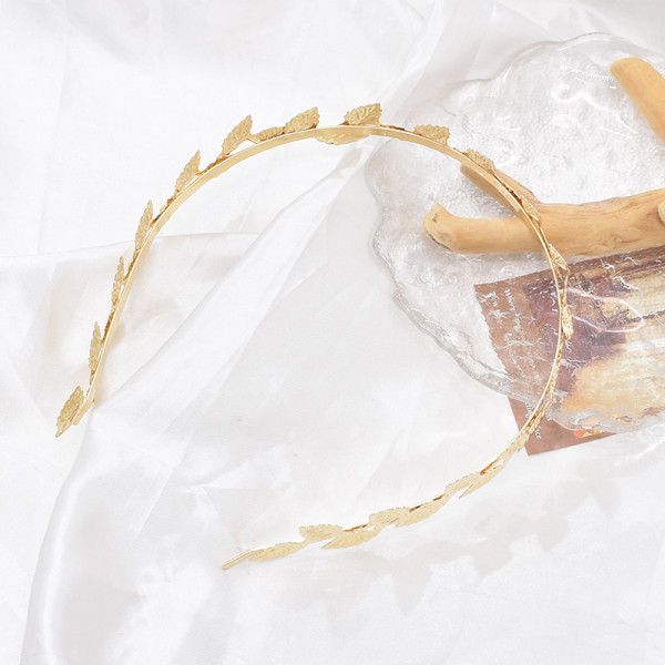 F-1062  Handmade Gold Flower Leaf Headbands Headdress for Bridal Wedding Hair Accessories
