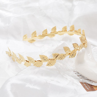 F-1062  Handmade Gold Flower Leaf Headbands Headdress for Bridal Wedding Hair Accessories